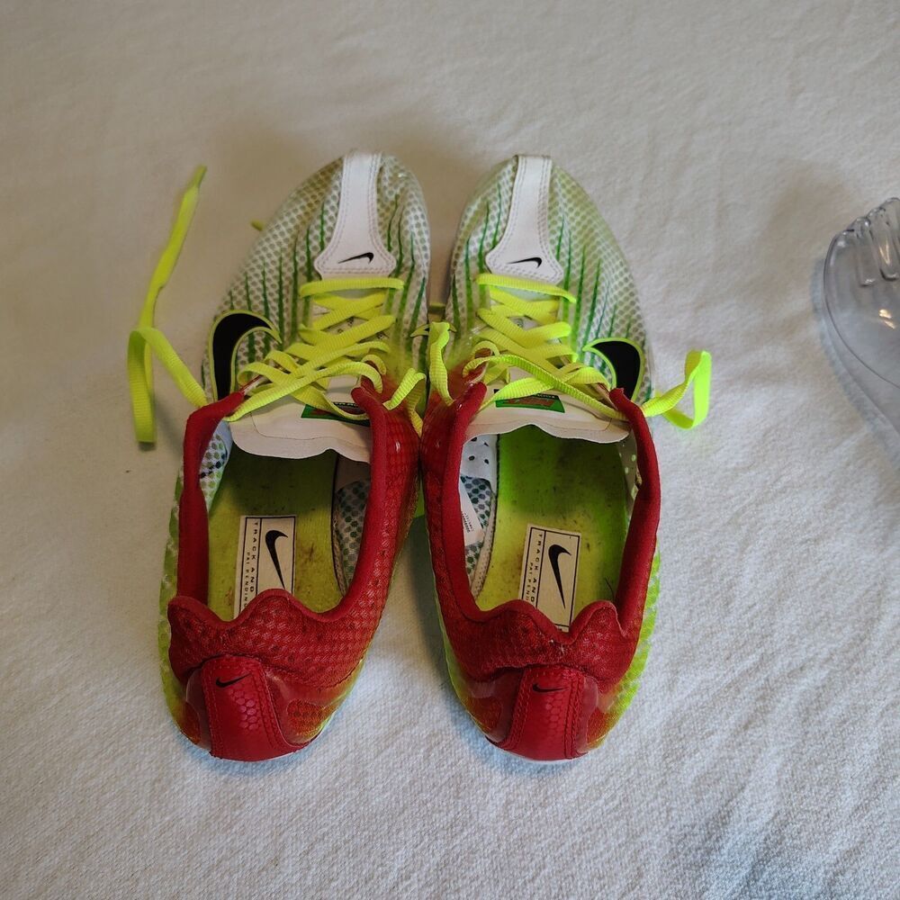 Nike Zoom Mamba 3 Track Spikes Mens 7.5 Volt Green Distance Racing - Picture 7 of 9